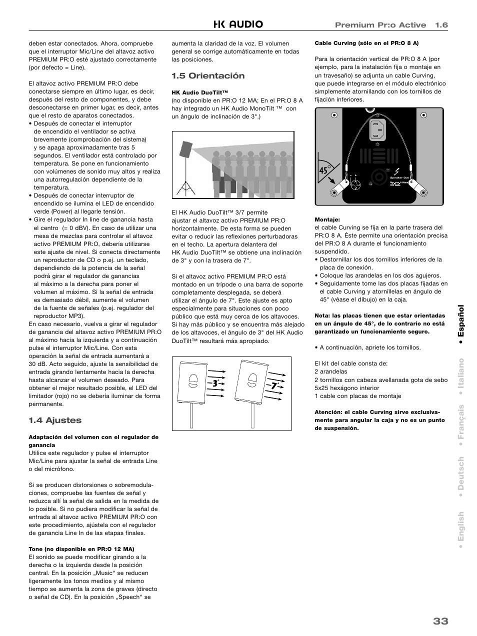 HK Audio PR:O 18 SUB A User Manual | Page 33 / 40