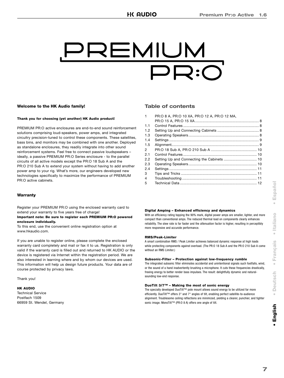 HK Audio PR:O 18 SUB A User Manual | Page 7 / 40