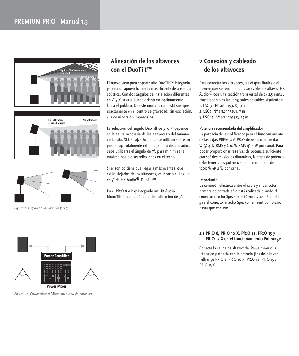 2 conexión y cableado de los altavoces | HK Audio PR:O passiv User Manual | Page 24 / 28