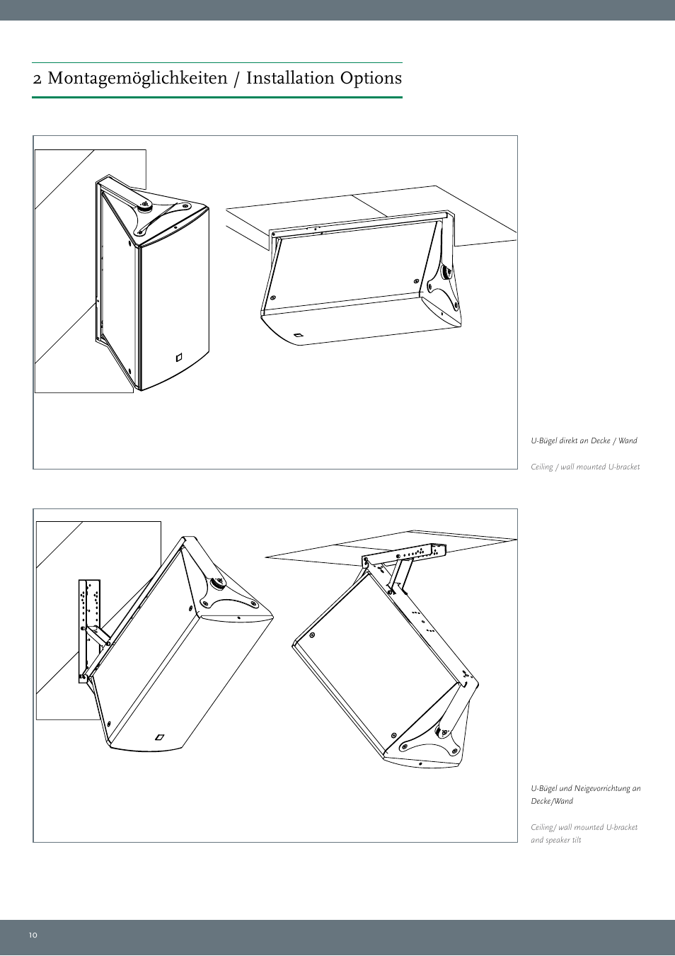 2 montagemöglichkeiten / installation options | HK Audio VR 21214 User Manual | Page 10 / 24