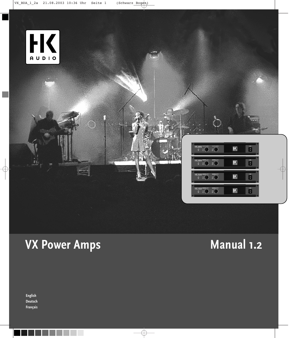 HK Audio VX 2400 User Manual | 24 pages