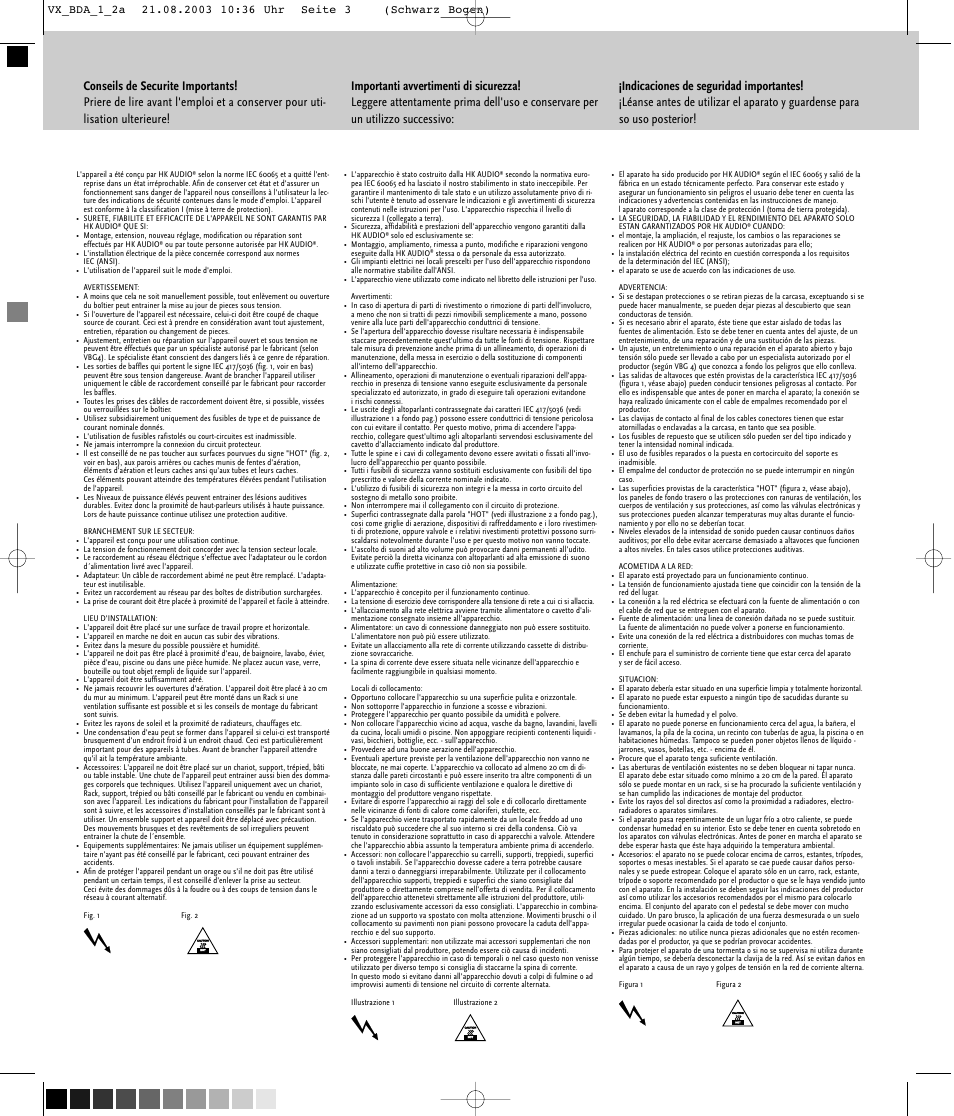 HK Audio VX 2400 User Manual | Page 3 / 24