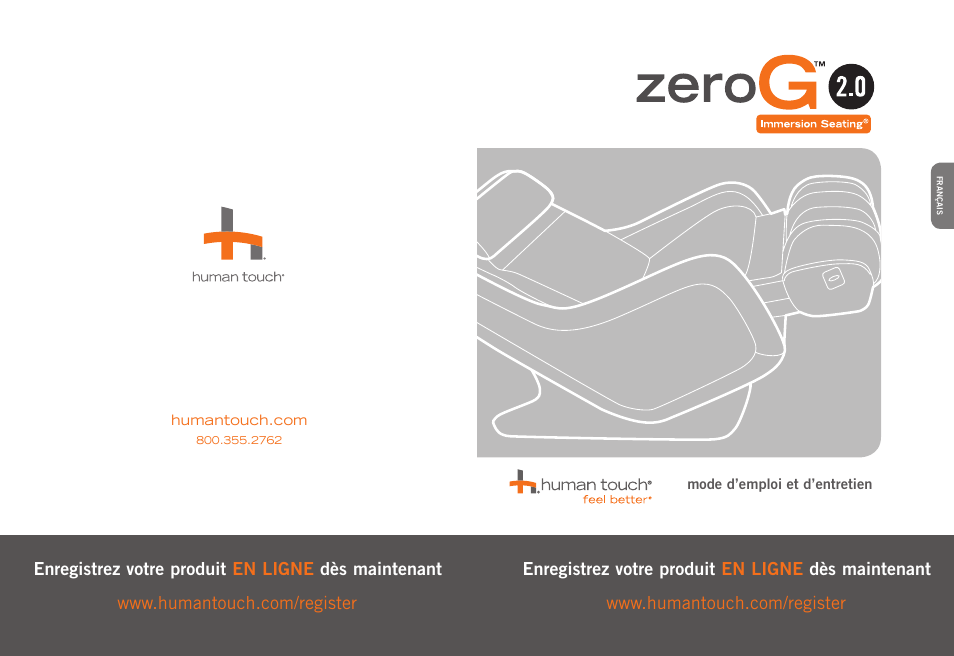 Human Touch ZeroG 2.0 Chair User Manual | Page 8 / 22