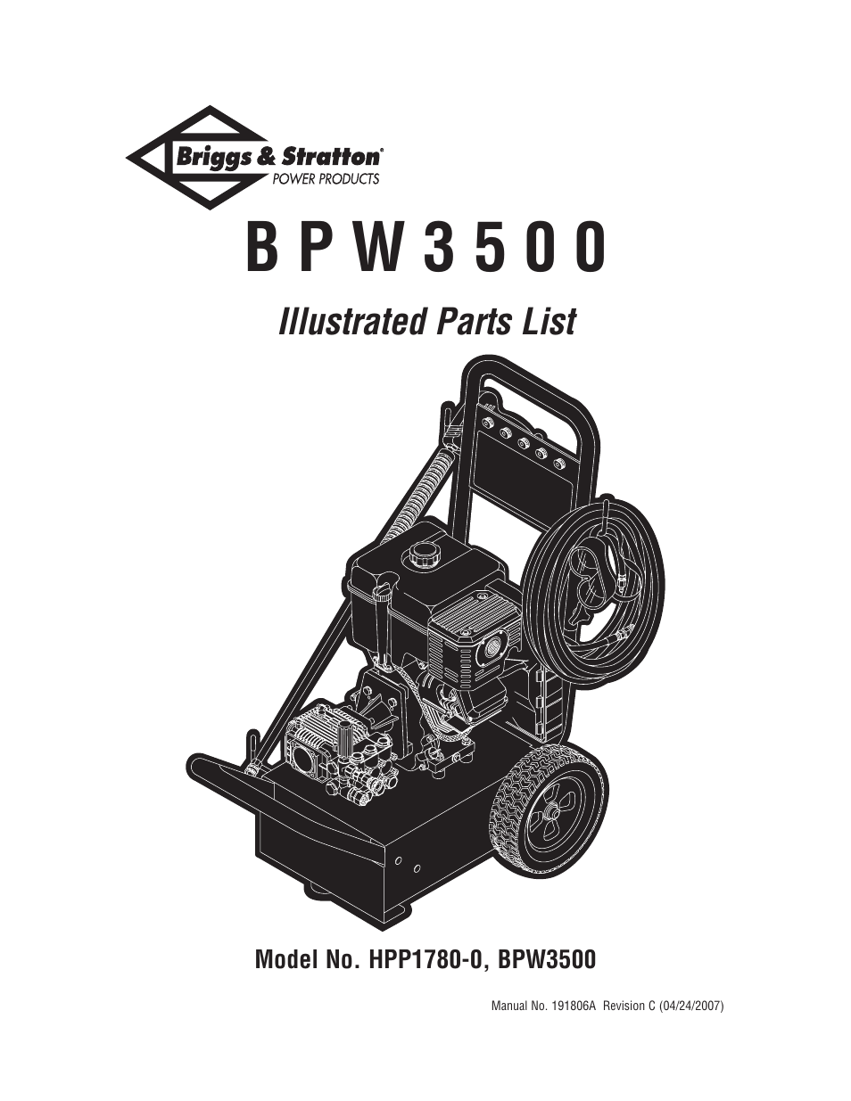 Briggs & Stratton HPP1780-0 User Manual | 3 pages