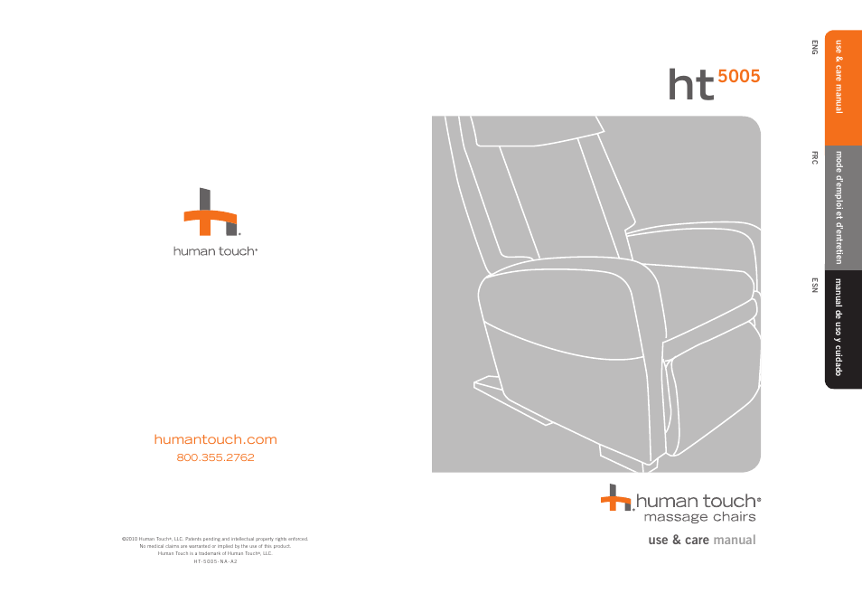 Human Touch HT-5005 Massage Chair User Manual | 24 pages