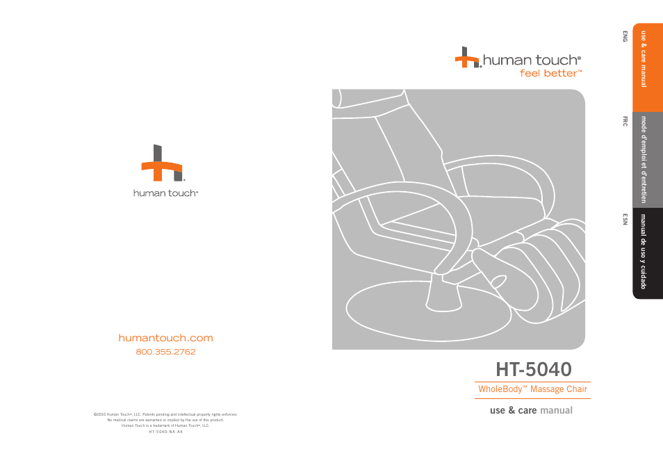 Human Touch HT-5040 Massage Chair User Manual | 24 pages