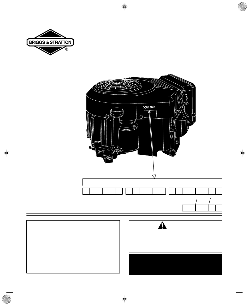 Briggs & Stratton 294700 User Manual | 20 pages