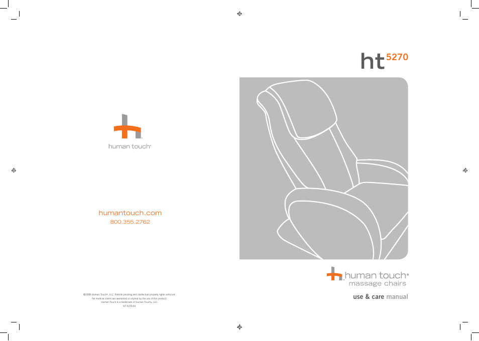 Human Touch HT-5270 Massage Chair User Manual | 8 pages