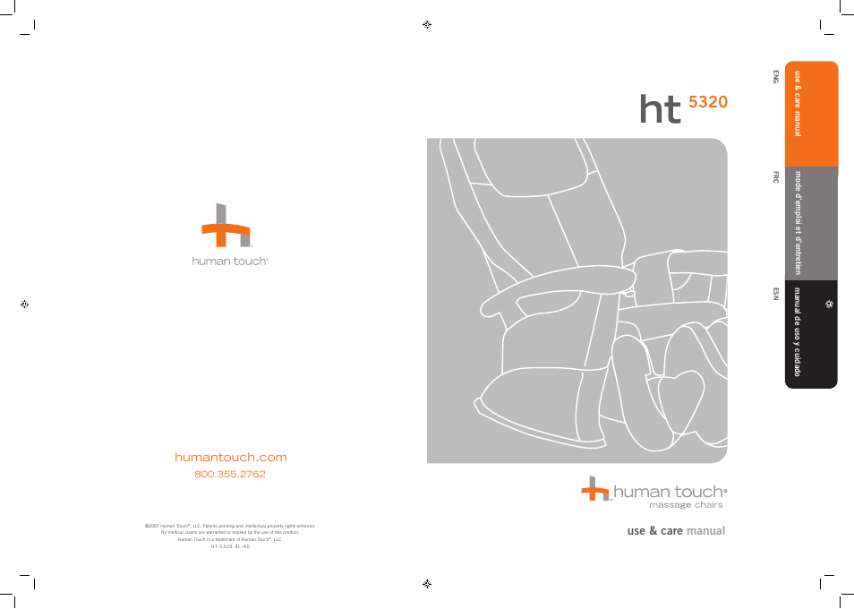 Human Touch HT-5320 Massage Chair User Manual | 30 pages