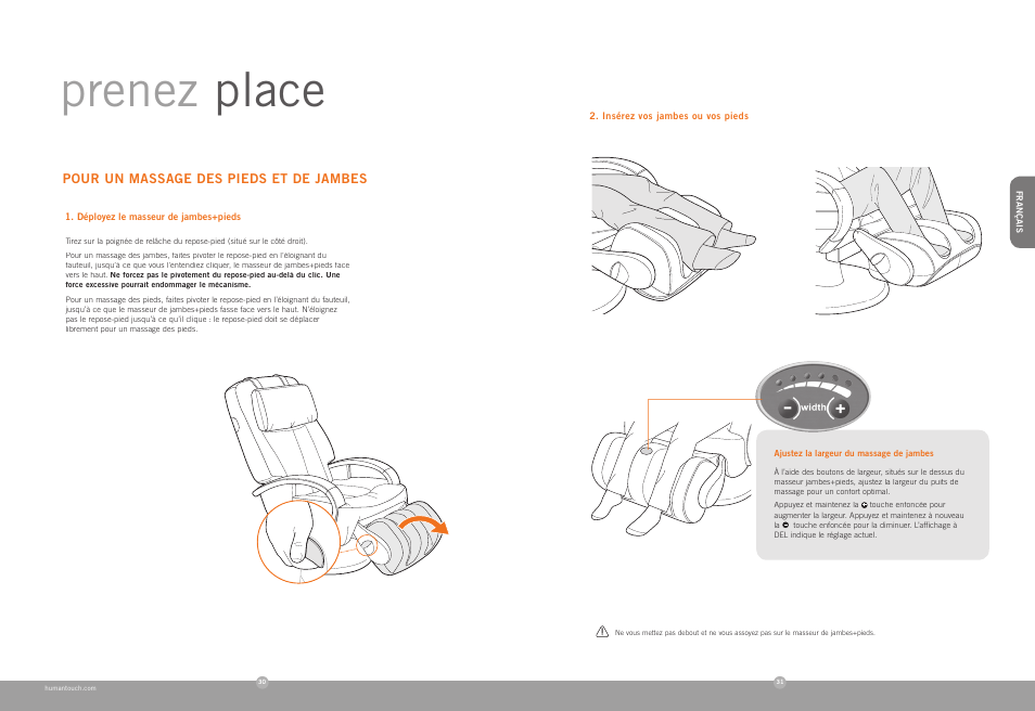 Prenez place | Human Touch HT-7120 Massage Chair User Manual | Page 16 / 30