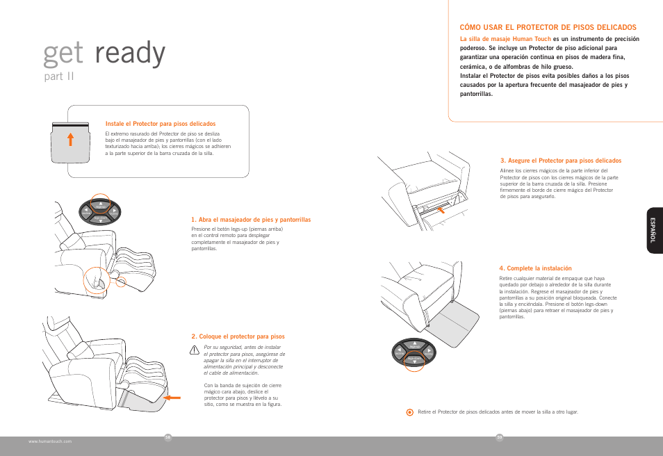 Get ready, Part ii | Human Touch AcuTouch 9500 Massage Chair User Manual | Page 31 / 40