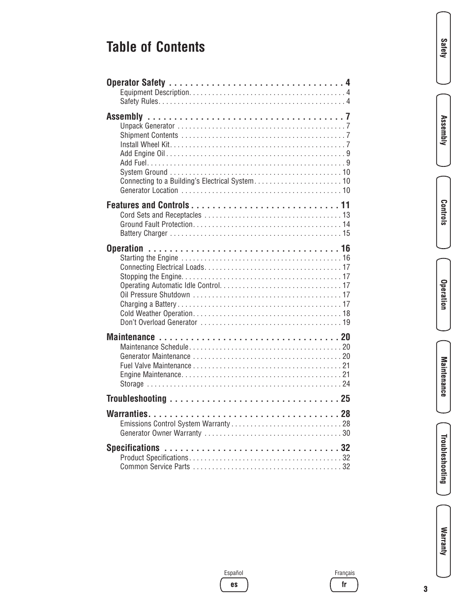 Briggs & Stratton 204730GS User Manual | Page 3 / 96