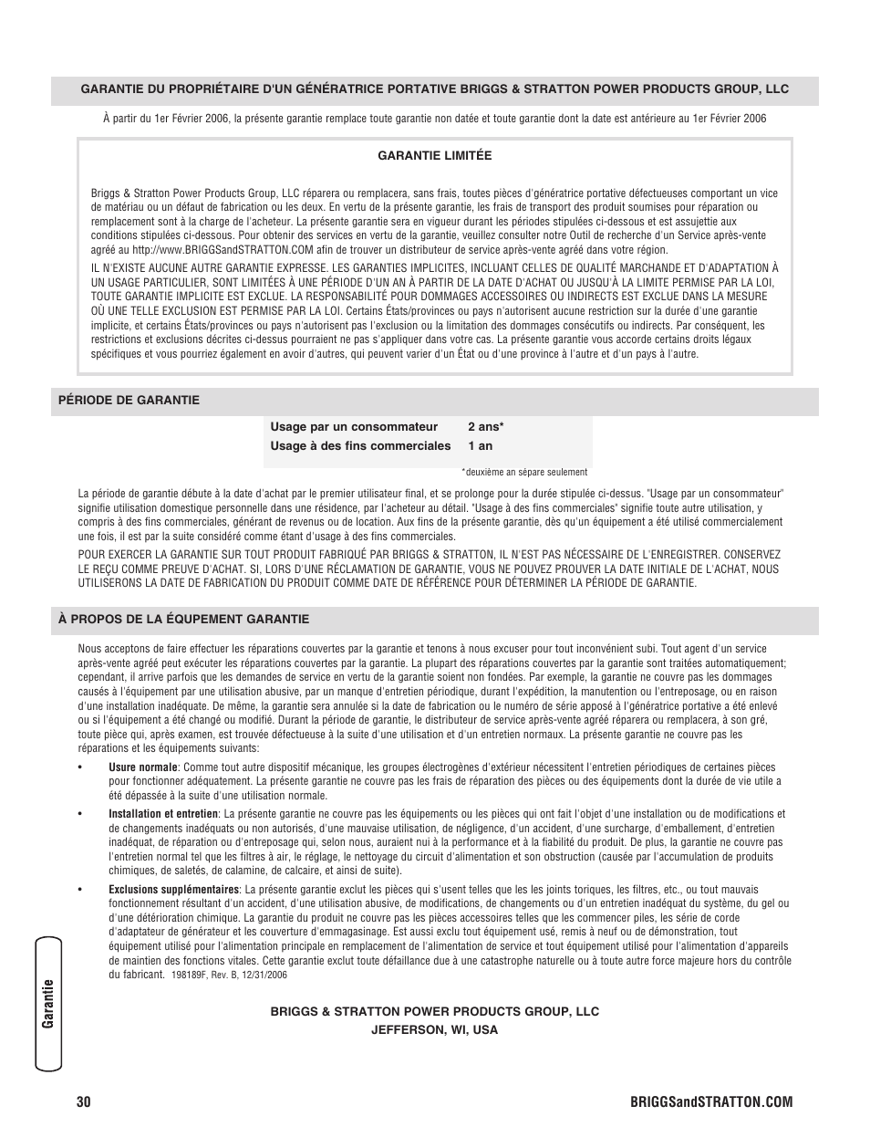 Briggs & Stratton 204730GS User Manual | Page 94 / 96