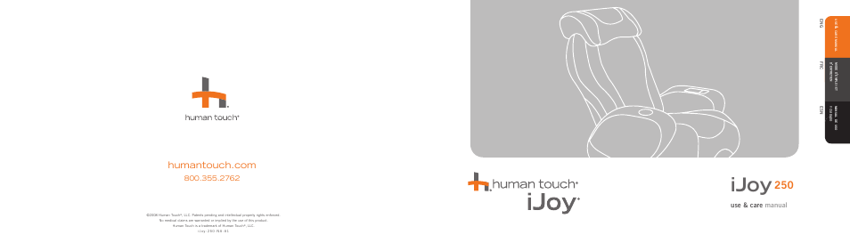 Human Touch iJoy 250 Robotic Massage Chair User Manual | 24 pages