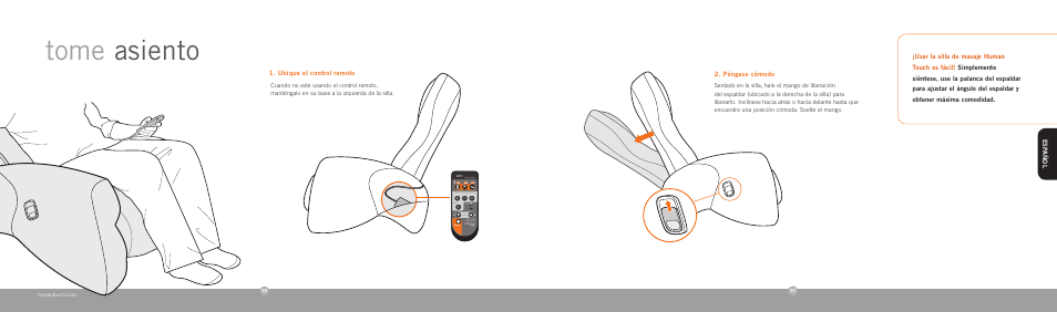 Tome asiento | Human Touch iJoy-2310 Robotic Massage Chair User Manual | Page 21 / 24