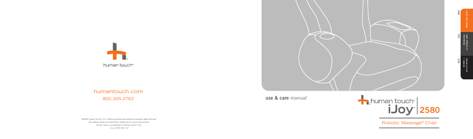 Human Touch iJoy-2580 Robotic Massage Chair User Manual | 24 pages