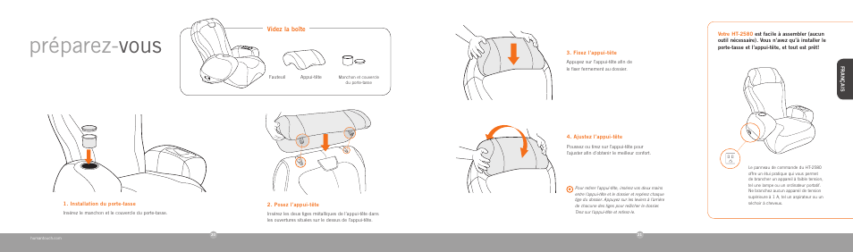 Préparez- vous | Human Touch iJoy-2580 Robotic Massage Chair User Manual | Page 12 / 24