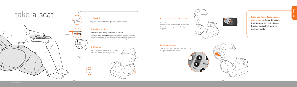 Take a seat | Human Touch iJoy-2580 Robotic Massage Chair User Manual | Page 5 / 24