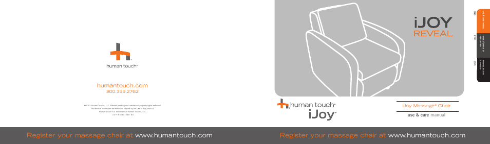 Human Touch iJoy Reveal Robotic Massage Chair User Manual | 24 pages