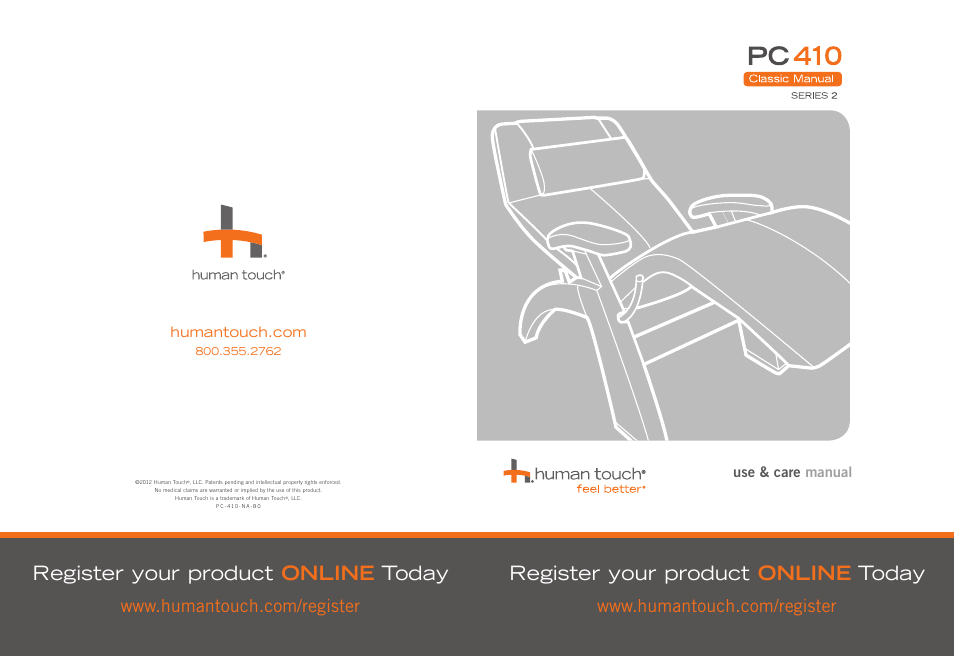 Human Touch PC-410 Perfect Chair User Manual | 6 pages