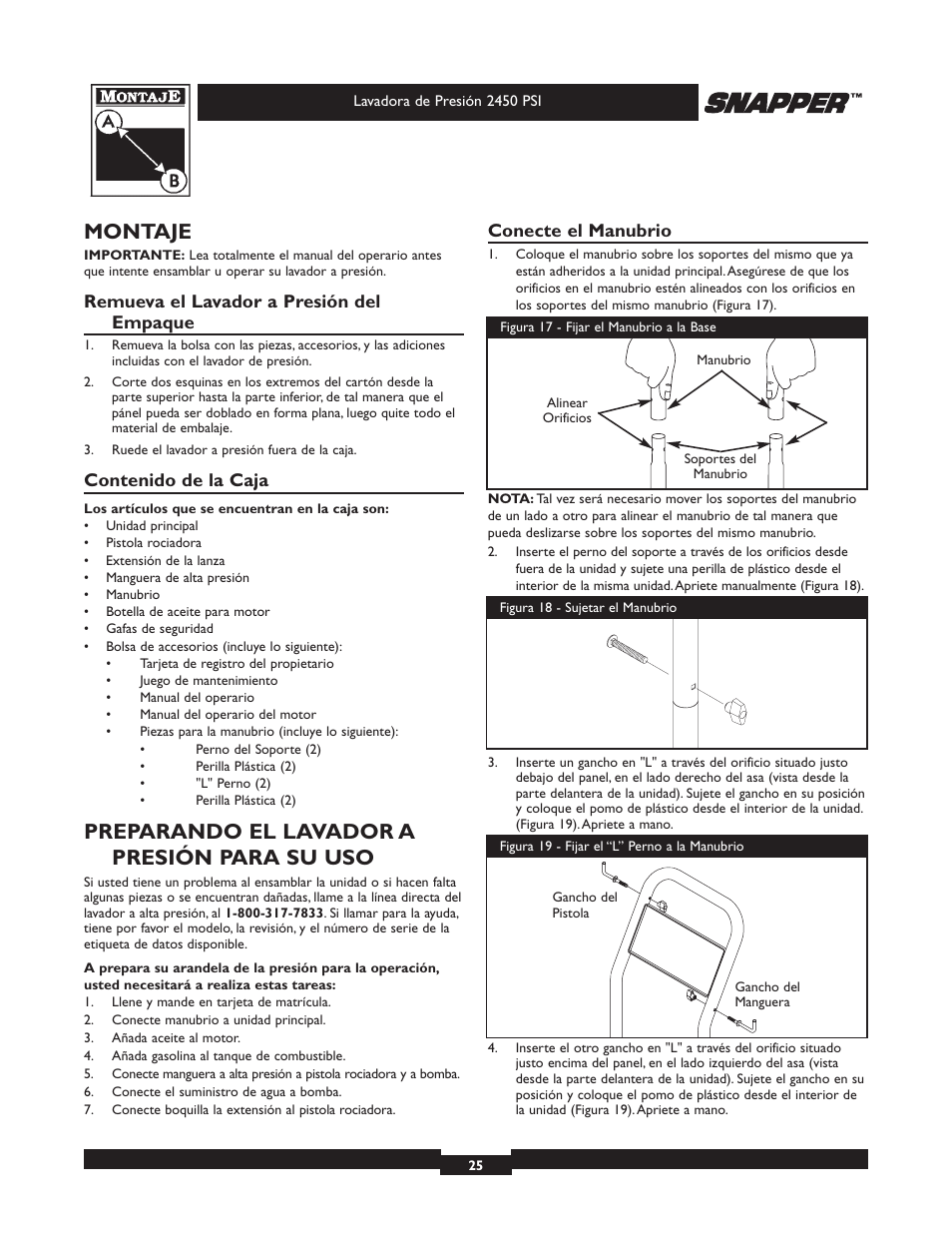 Briggs & Stratton 2450 PSI User Manual | Page 25 / 36