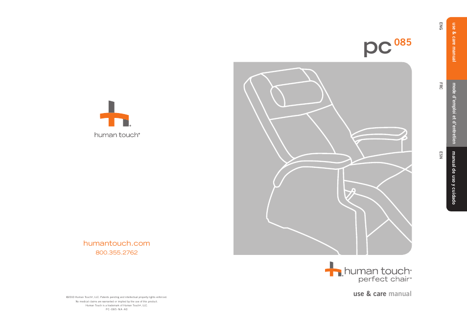 Human Touch PC-085 Perfect Chair User Manual | 20 pages