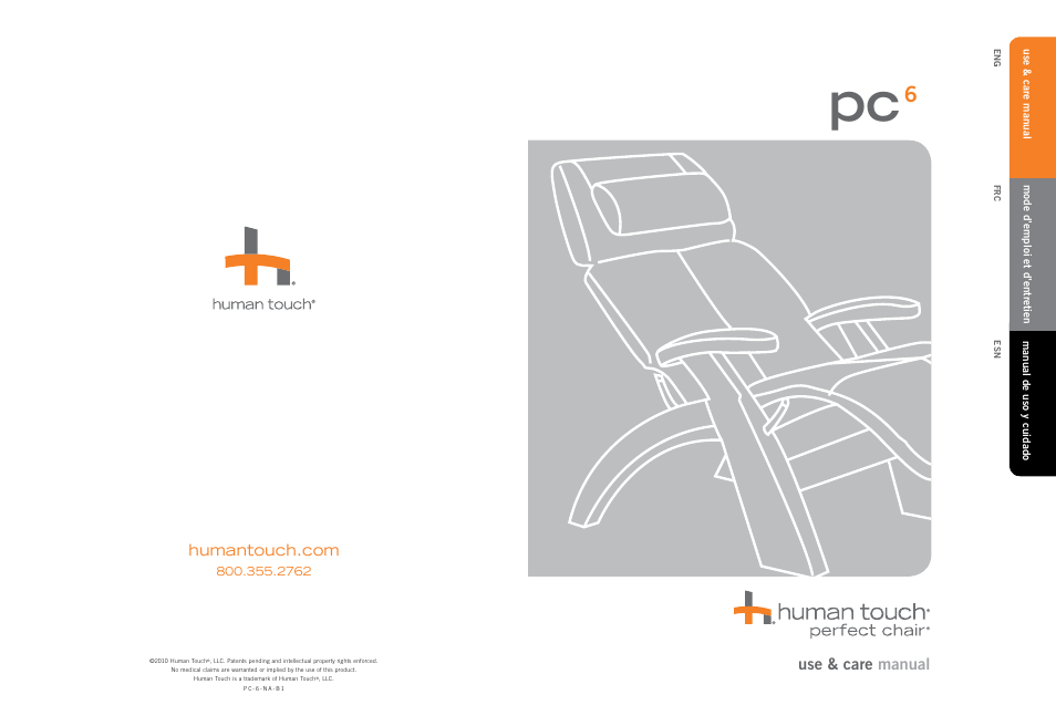Human Touch PC-006 Perfect Chair User Manual | 18 pages
