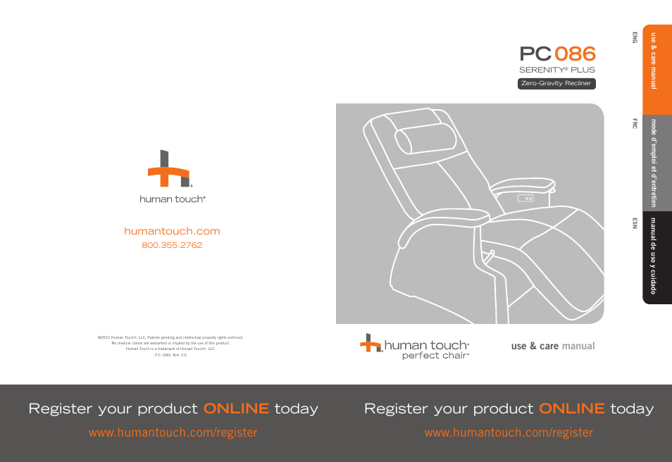 Human Touch PC-086 Perfect Chair User Manual | 24 pages
