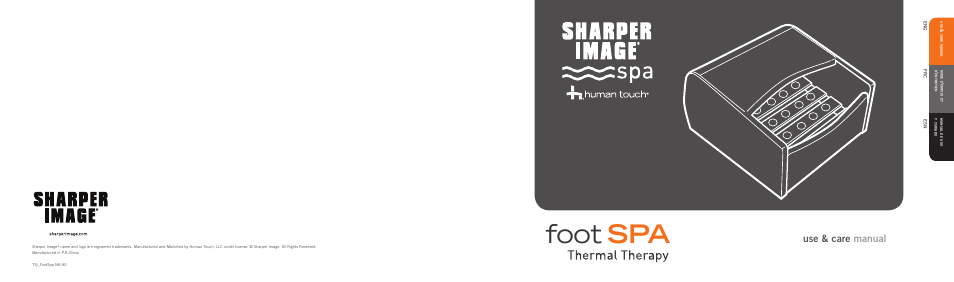 Human Touch Sharper Image Foot Spa User Manual | 12 pages