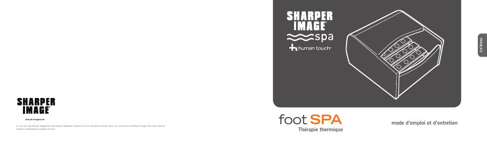 Foot spa | Human Touch Sharper Image Foot Spa User Manual | Page 5 / 12