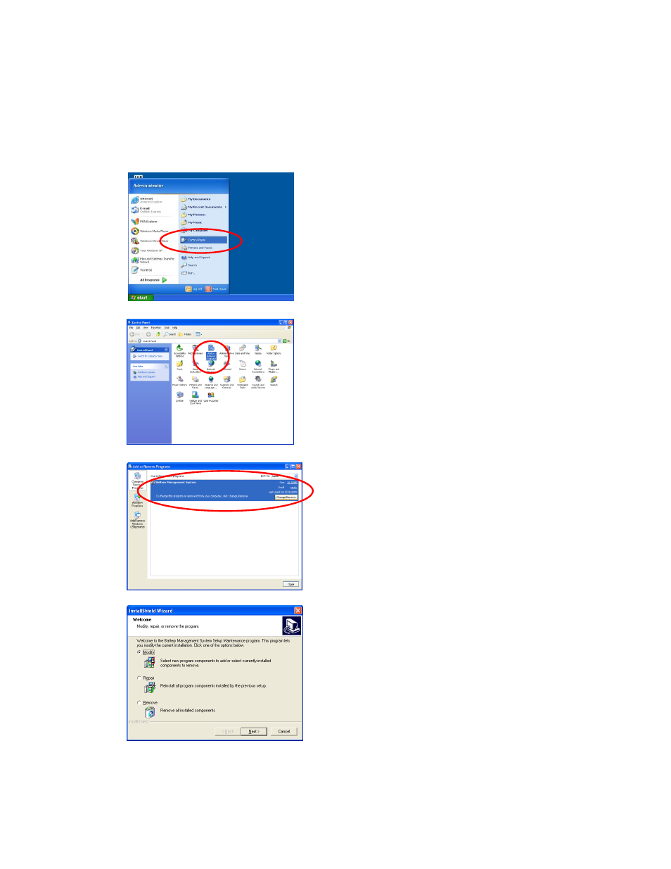 Chapter 4. uninstalling the software | IDX BMS User Manual | Page 33 / 75