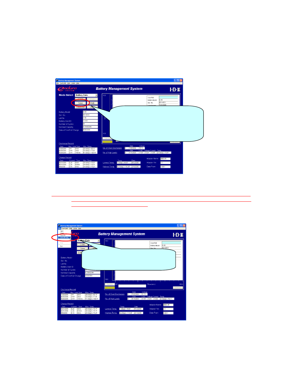 Saving data | IDX BMS User Manual | Page 56 / 75