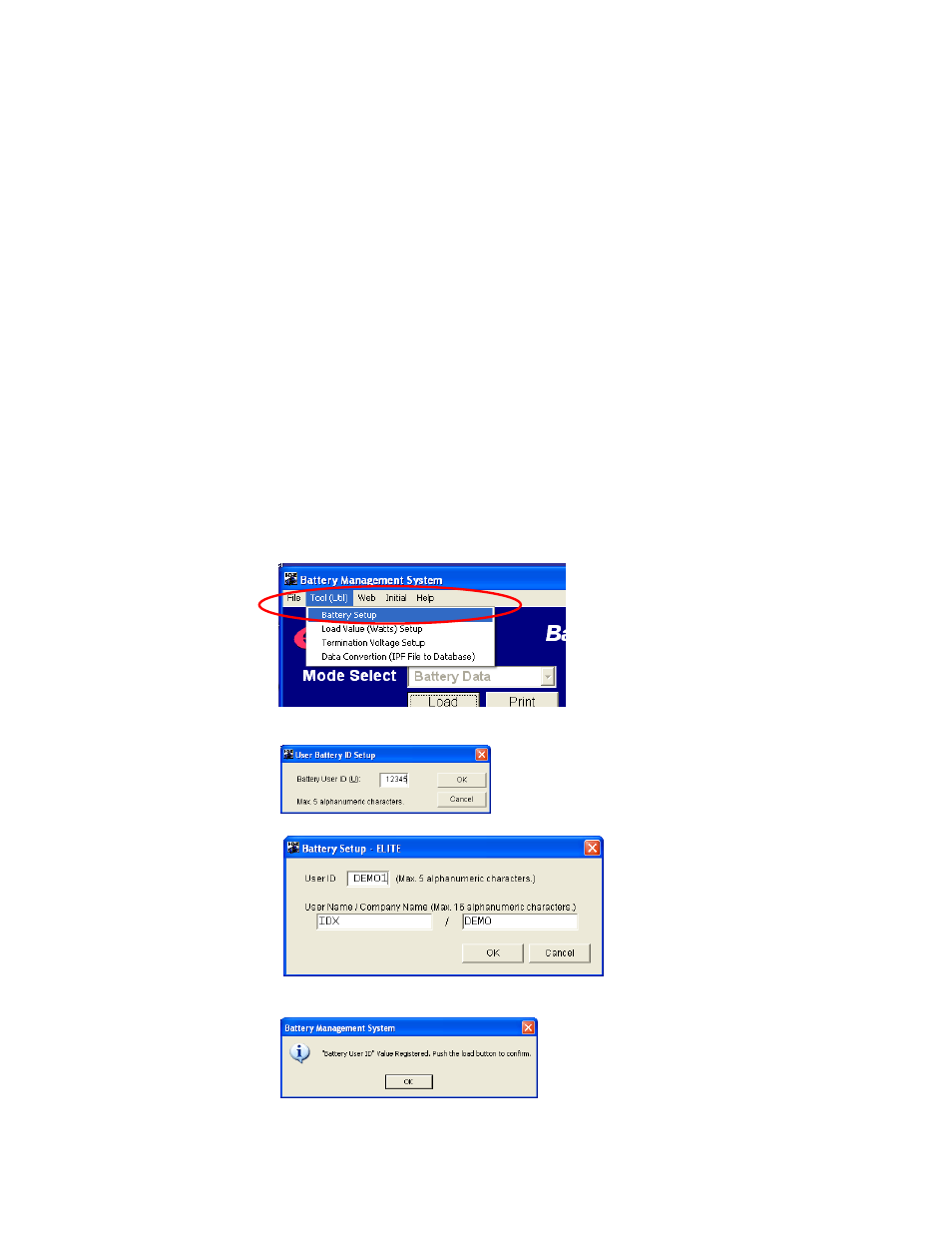 Explanation of the menu bar | IDX BMS User Manual | Page 60 / 75