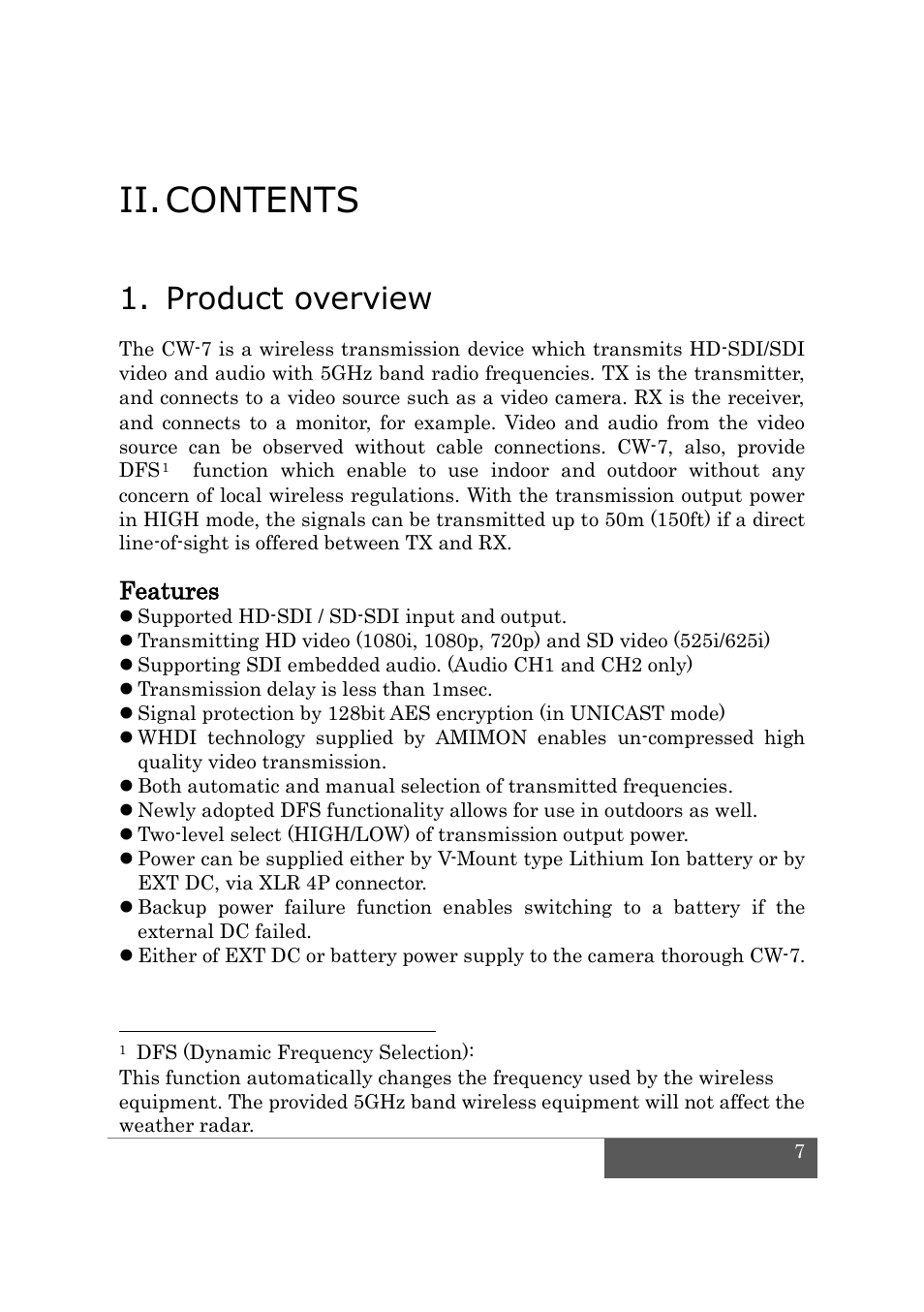 IDX CW-7 User Manual | Page 9 / 29