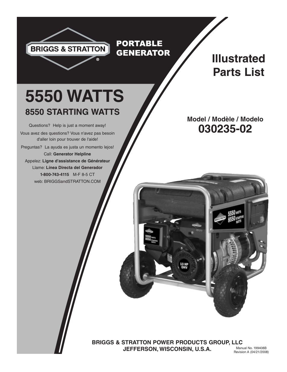 Briggs & Stratton 030235-02 User Manual | 6 pages