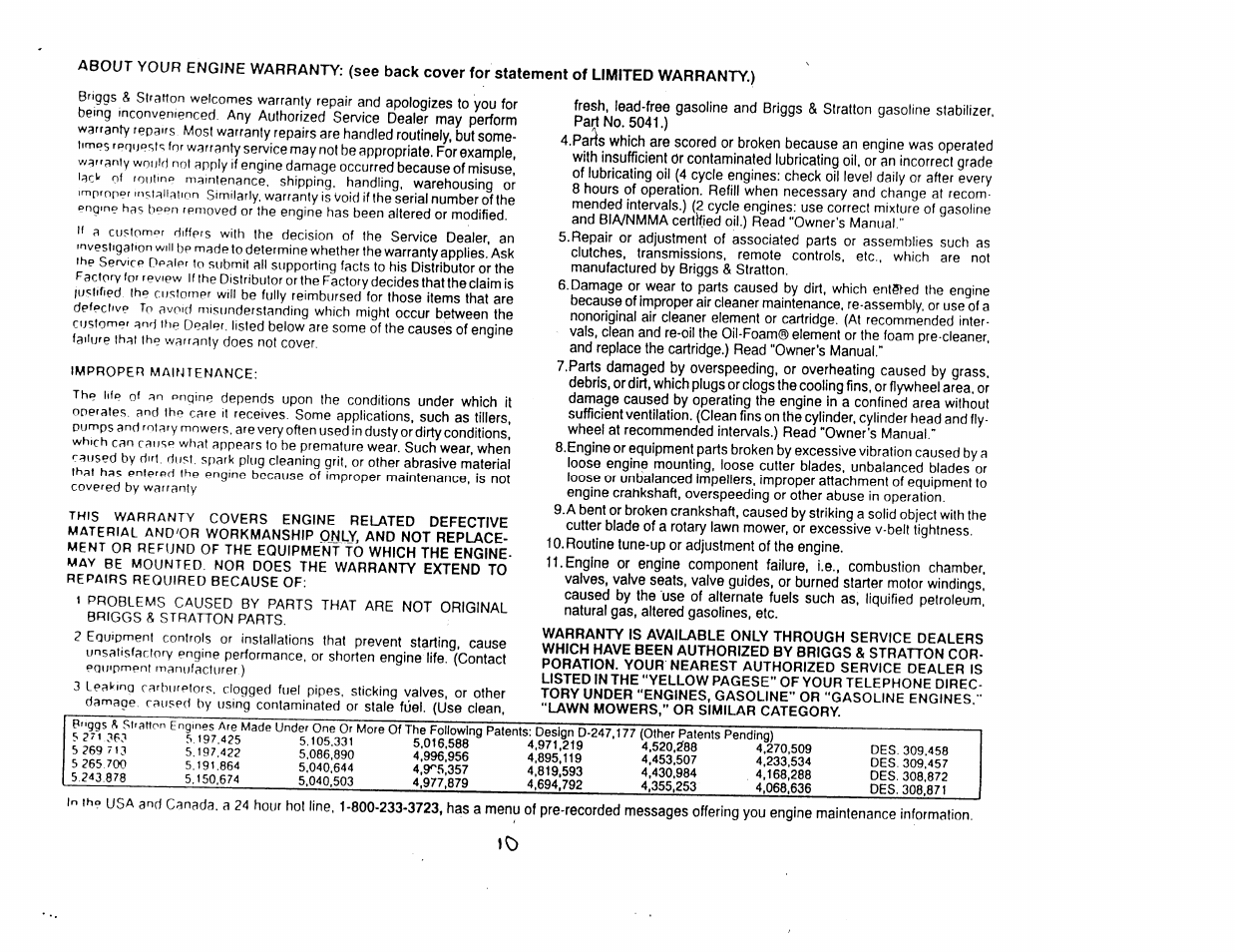 Briggs & Stratton Series 194400 User Manual | Page 13 / 14