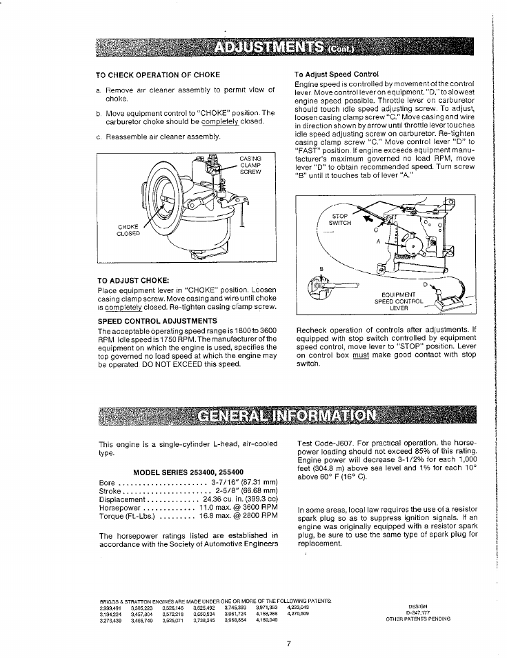 Briggs & Stratton Model 253400 User Manual | Page 10 / 10