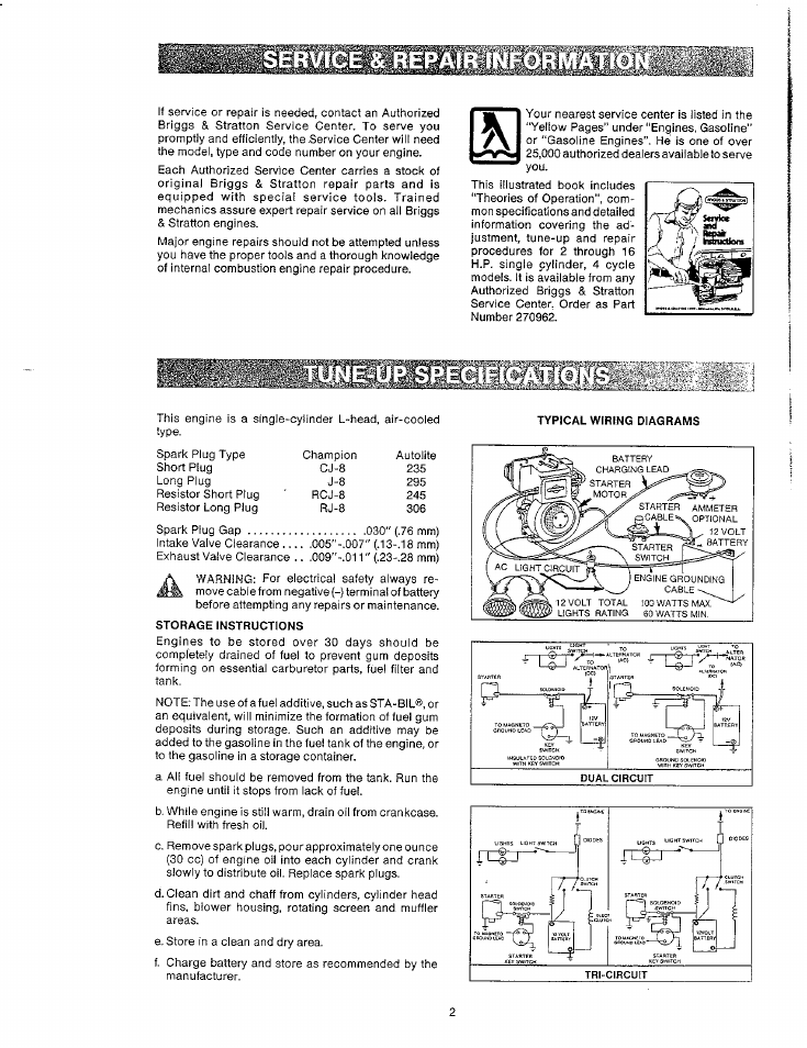 Briggs & Stratton Model 253400 User Manual | Page 5 / 10