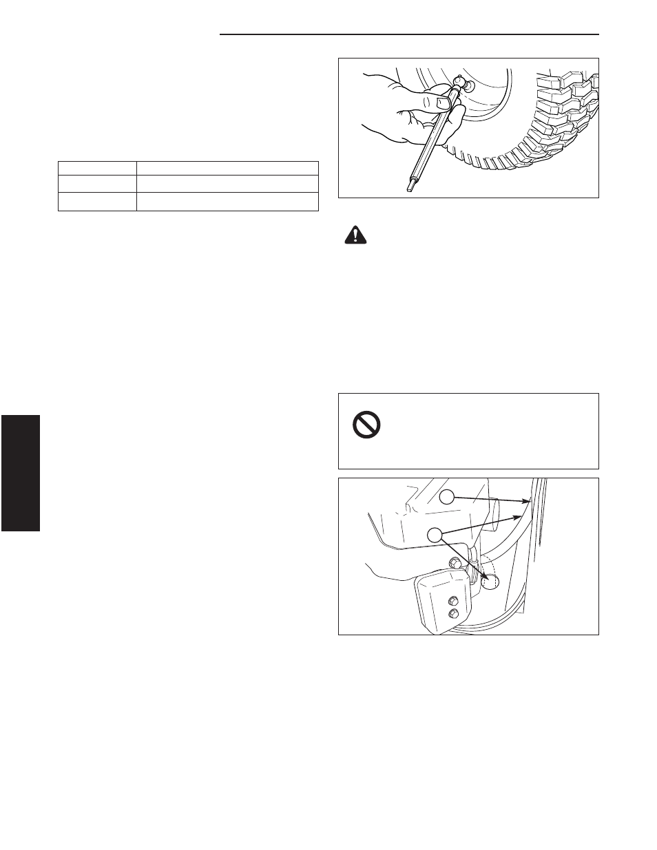 Regular maintenance, Warning, Maintenance | Check tire pressures, Checking / adding fuel, Fuel filter, Change oil & filter | Briggs & Stratton 5900629 User Manual | Page 30 / 52