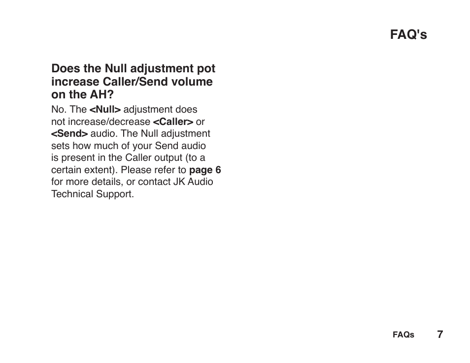 Faq's | JK Audio AutoHybrid User Manual | Page 11 / 16
