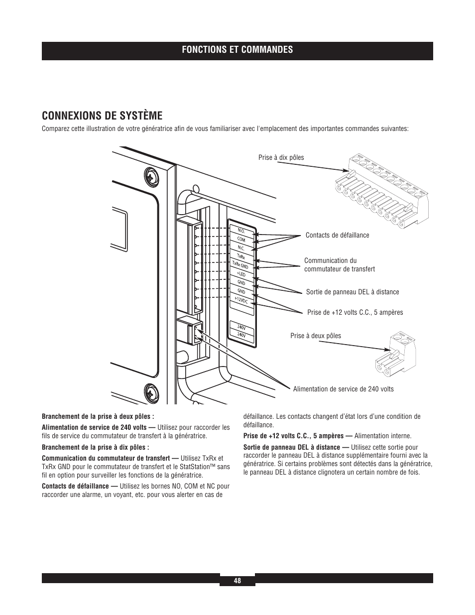 Connexions de système | Briggs & Stratton 40204 User Manual | Page 48 / 56