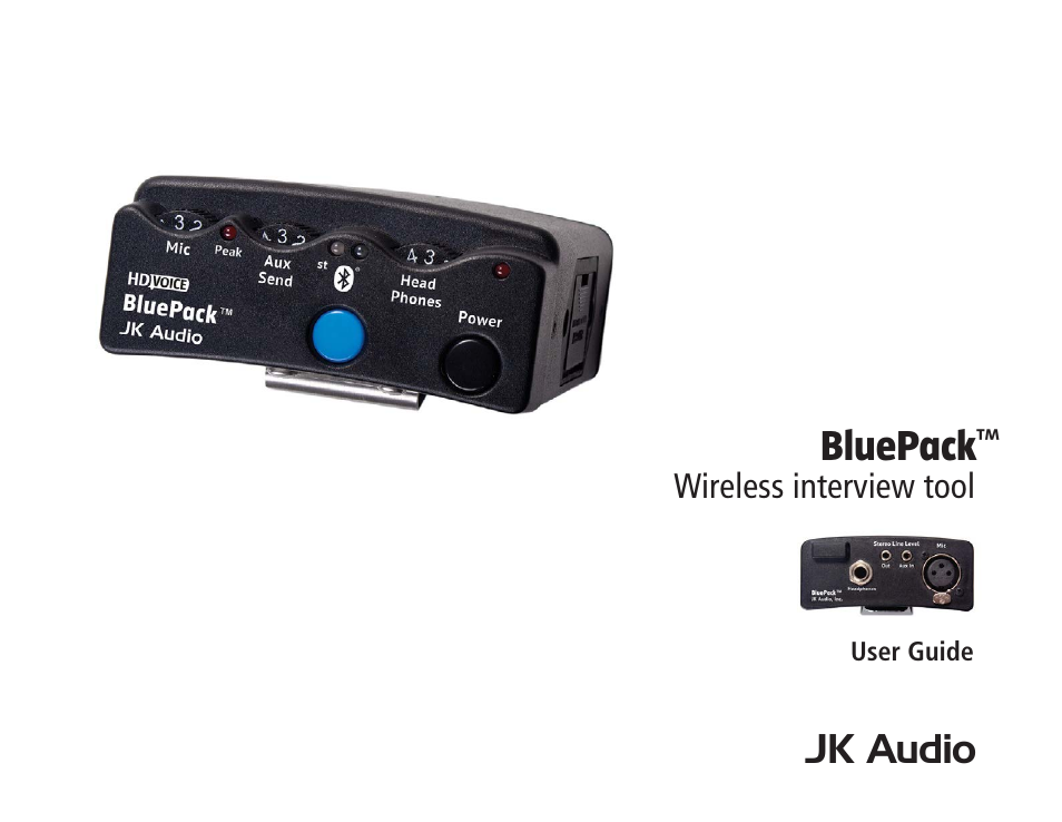 JK Audio BluePack User Manual | 24 pages