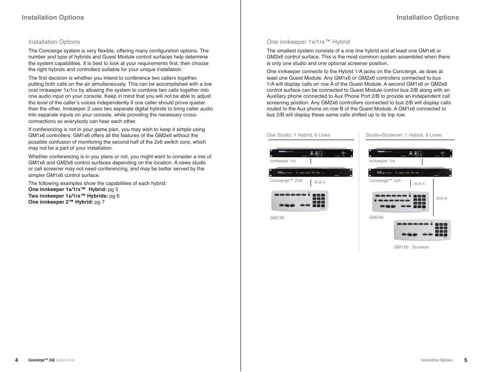 Installation options | JK Audio Concierge 2x6 User Manual | Page 5 / 11