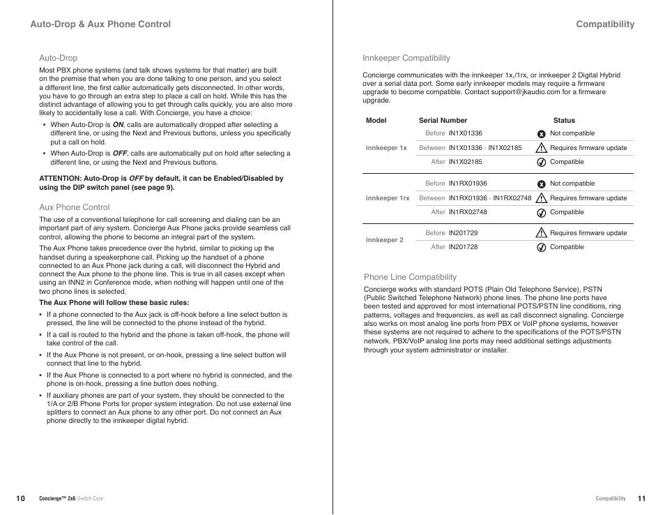 JK Audio Concierge 2x6 User Manual | Page 8 / 11