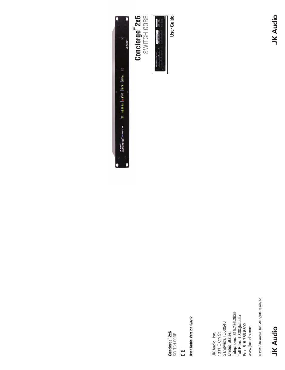 JK Audio Concierge 2x6 User Manual | 10 pages