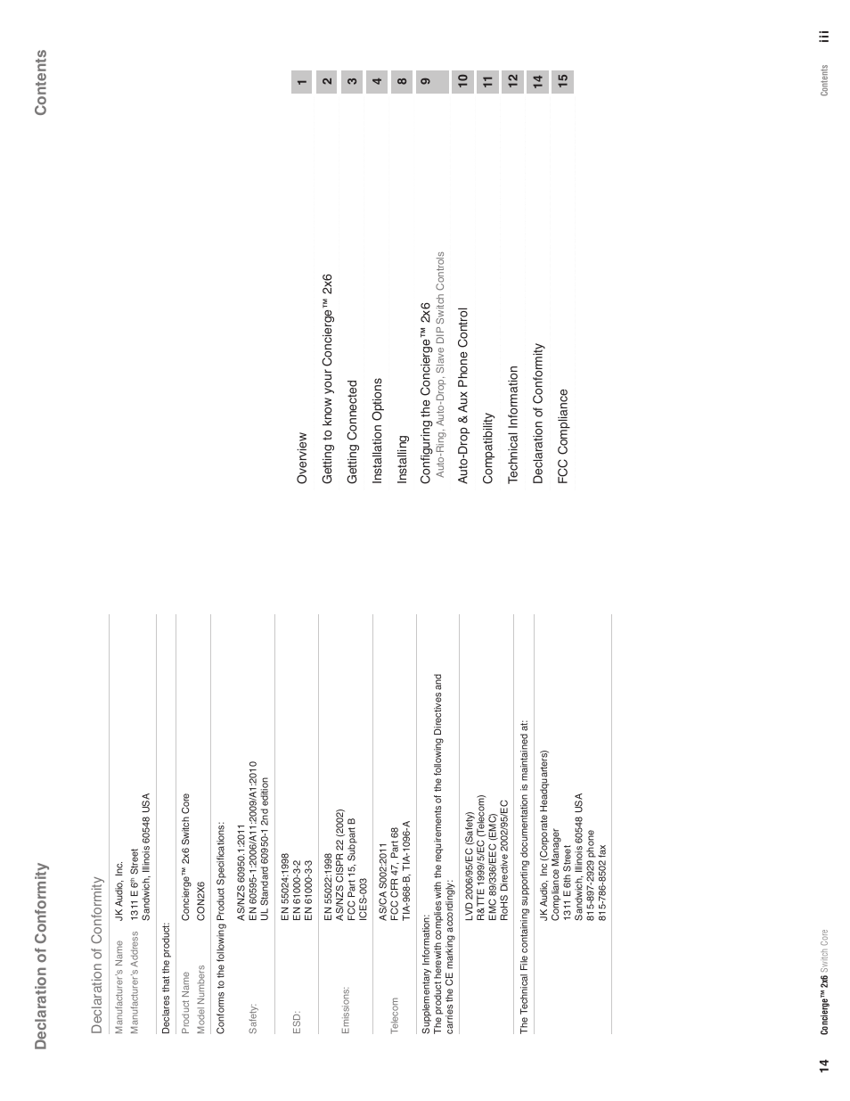 JK Audio Concierge 2x6 User Manual | Page 3 / 10