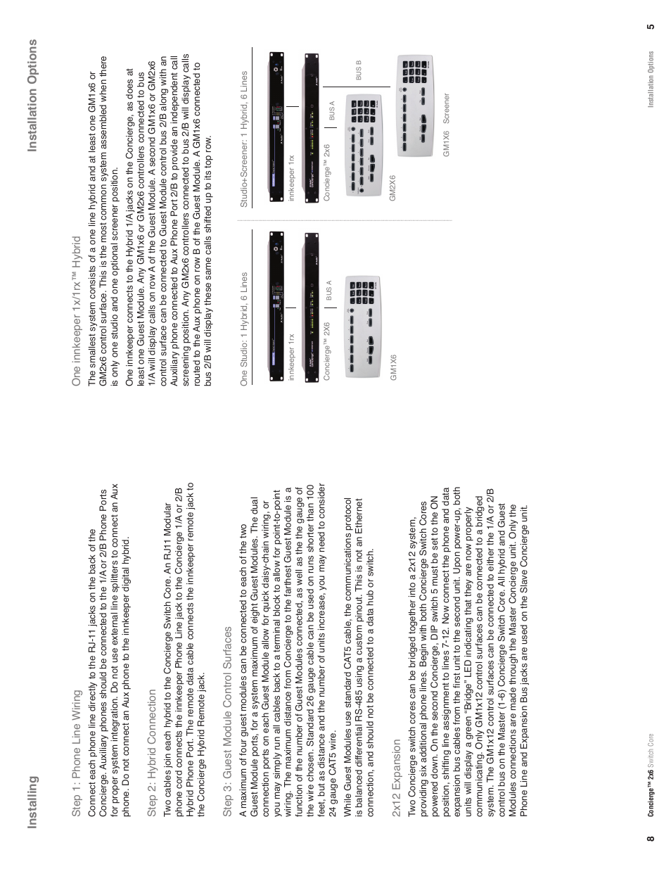 Installing, Installation options | JK Audio Concierge 2x6 User Manual | Page 9 / 10