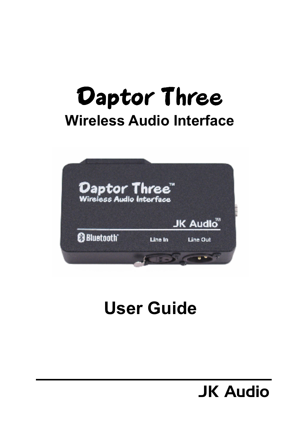 JK Audio Daptor Three User Manual | 12 pages