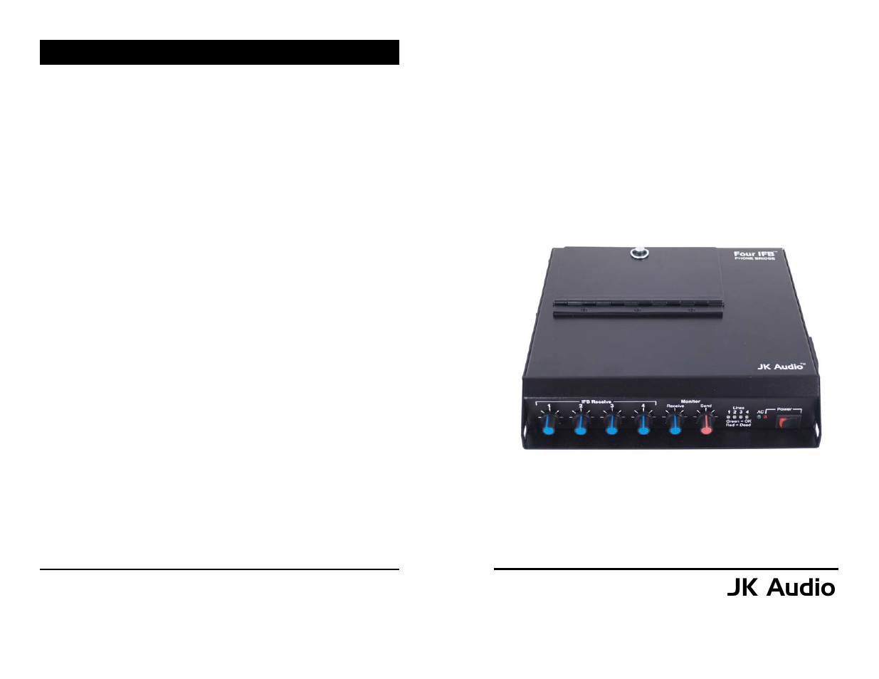 JK Audio Four IFB User Manual | 10 pages