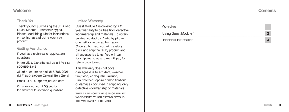 JK Audio Guest Module 1 User Manual | Page 2 / 5